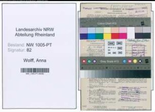 Entnazifizierung Anna Wolff , geb. 19.12.1912 (Hausfrau)