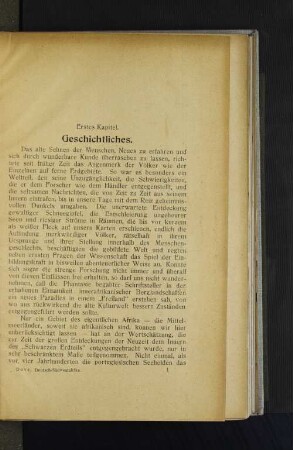 Erstes Kapitel. Geschichtliches.