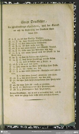 Einige Druckfehler ...