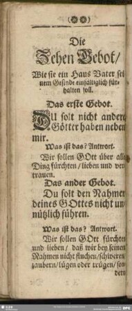 Die Zehen Gebot