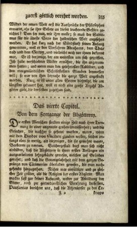 Das vierte Capitel. Von dem Fortgange der Abgötterey