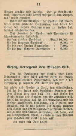 Gesetz, betreffend den Bürger-Eid