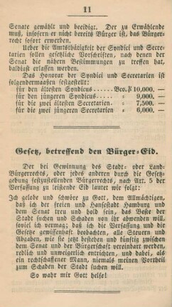 Gesetz, betreffend den Bürger-Eid