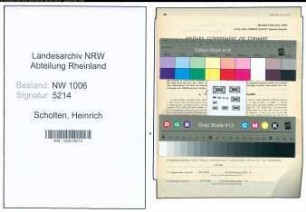Entnazifizierung Heinrich Scholten , geb. 13.04.1872 (Baecker)