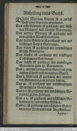 Abtheilung dieses Buchs