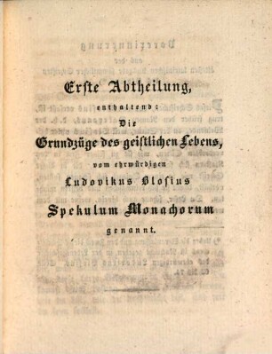 Unterweisung in den Anfangsgründen der christlichen Vollkommenheit