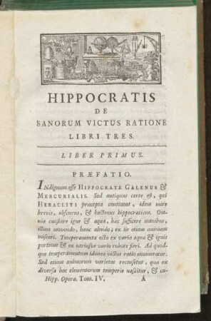 Hippocratis De Sanorum Victus Ratione Libri Tres