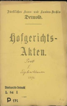 Prott, Johann und Konsort. gegen Johann und Henrich Erpbrockhausen - Erbteilung