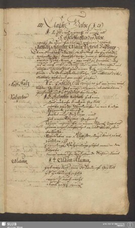 III. Claße. Salze