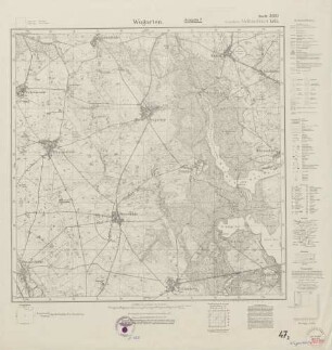 3059 (alte Nr.: 1565) Wugarten, Meßtischblatt (4cm - Karte)
