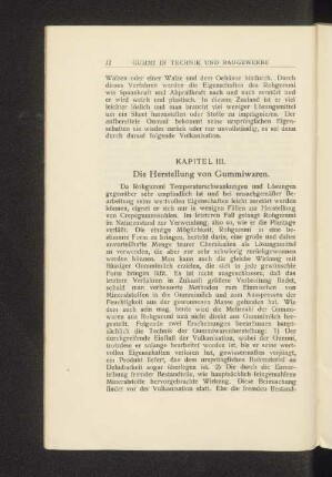 Kapitel III. Die Herstellung von Gummiwaren.
