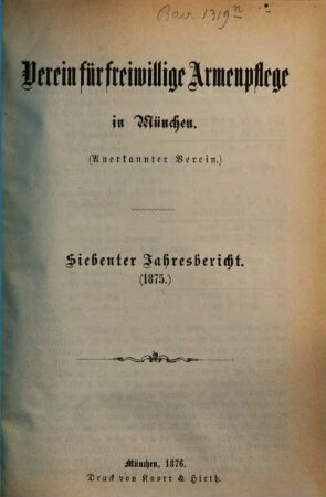 Jahresbericht .... 7. 1875 (1876)