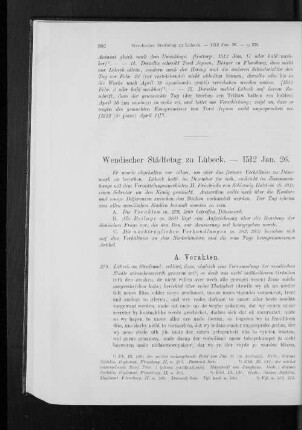 Wendischer Städtetag zu Lübeck. - 1512 Jan. 26.