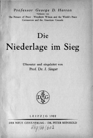 Die Niederlage im Sieg