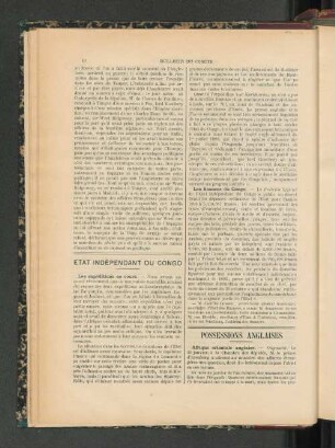 Etat Indépendant Du Congo.