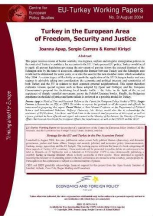 Turkey in the EU Area of Freedom, Security and Justice