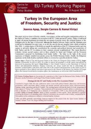 Turkey in the EU Area of Freedom, Security and Justice