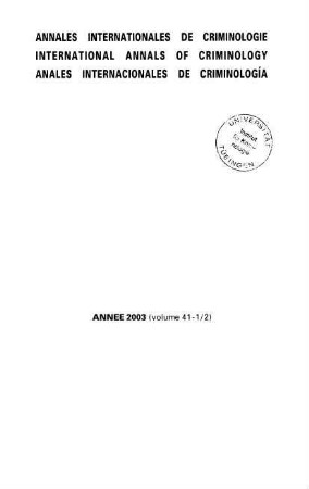 Annales internationales de criminologie