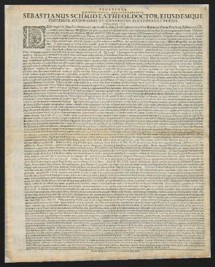 Prorector Universitatis Argentoratensis, Sebastianus Schmidt, S. Theol. Doctor, Eiusdemque Professor Ordinarius Et Conventus Ecclesiastici Praeses Civibus Academicis S. P. P.