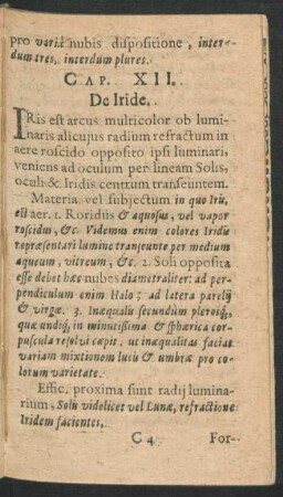 Cap. XII. De Iride.