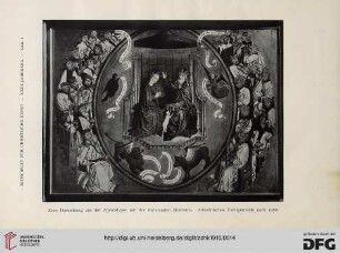 Eine Darstellung aus der Apokalypse mit der thronenden Madonna: Altkölnisches Tafelgemälde nach 1450