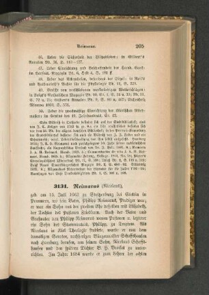 3131. Reimarus (Nicolaus)