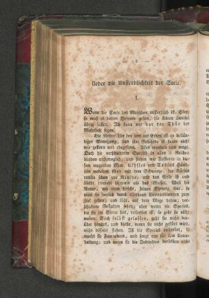 Ueber die Unsterblichkeit der Seele.