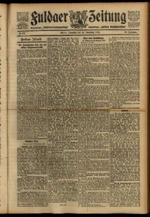 Erste Ausgabe vom Samstag, den 24. November 1906.