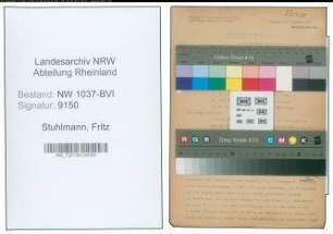 Entnazifizierung Fritz Stuhlmann , geb. 29.09.1904 ()