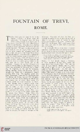 Fountain of Trevi, Rome [Text und Tafeln]