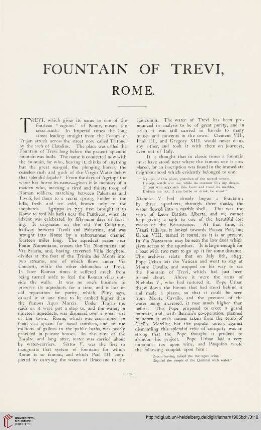 Fountain of Trevi, Rome [Text und Tafeln]