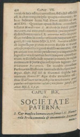 Caput IIX. De Societate Paterna