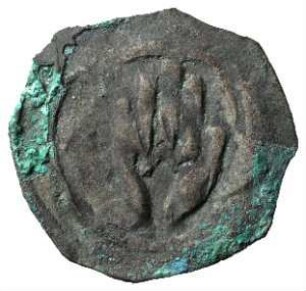 Fundmünze, Heller (Händleinheller), 1. Hälfte 14. Jh.