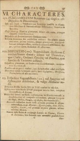 VI. Characteres