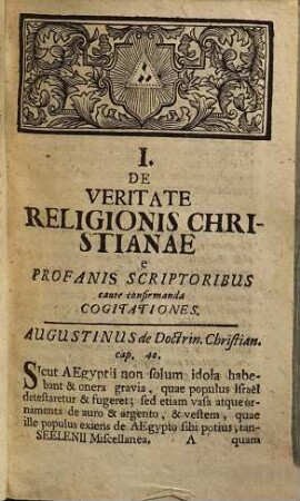 Io. Henr. A Seelen, SS. Theol. Lic. Et Gymn. Lvb. Rect. Miscellanea, Qvibvs Commentationes Varii Argvmenti, Sacri, Philologici, Historici, Philosophici, Antiqvarii, Literarii, Continentvr, [1]