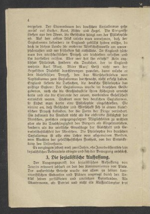 3. Die sozialistische Auffassung