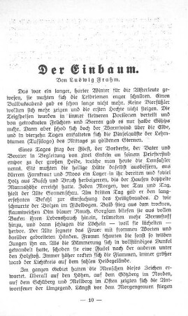Der Einbaum.