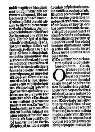 De instructione prelatorum ex septē proprietatibus oculorum. Ca. XII.