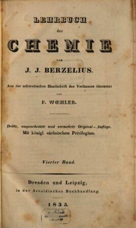 Lehrbuch der Chemie, 4. Band