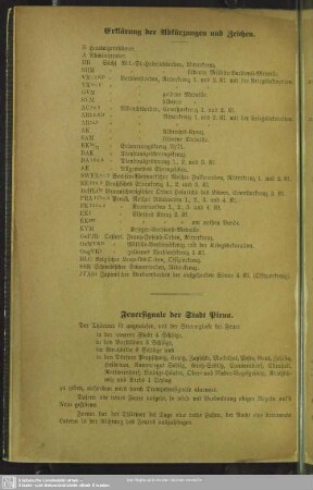 Erklärung der Abkürzungen und Zeichen