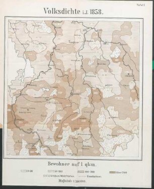 Volksdichte i. J. 1858