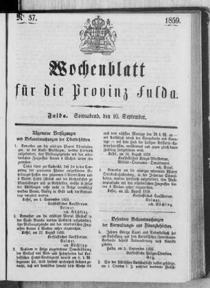 Nr. 37, Ausgabe vom 10. September 1859
