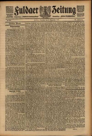 Dritte Ausgabe vom Samstag, den 05. Dezember 1908.