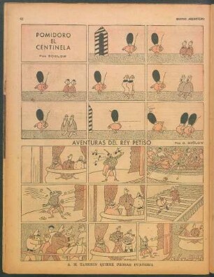 Aventuras del rey petiso [Cómic] : S. M. también quiere probar puntería