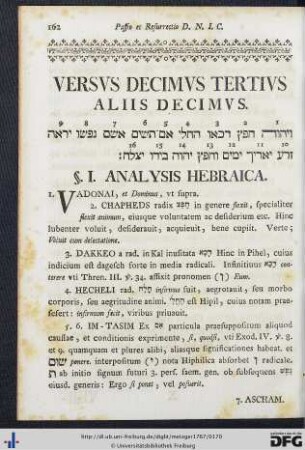 Versus Decimus Tertius.