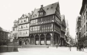 Frankfurt am Main, Goldenene Waage : Frankfurt am Main. Goldene Waage, Höllgasse 13/Ecke Alter Markt. Eckansicht