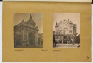 Markthalle, Brüssel. Volksschule, Brüssel: Ansichten (aus: Skizzen- und Fotoalbum 10)