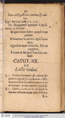 CAPUT. IIX. DE Lecto viduo.