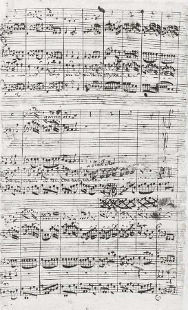Baß-Arie "Mein Jesu, König, Herr und Freund" (T. 20-46). Blatt 2v der Partitur
