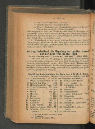 Vertrag, betreffend die Regelung der großen Haverei auf der Elbe vom 16. Mai 1904